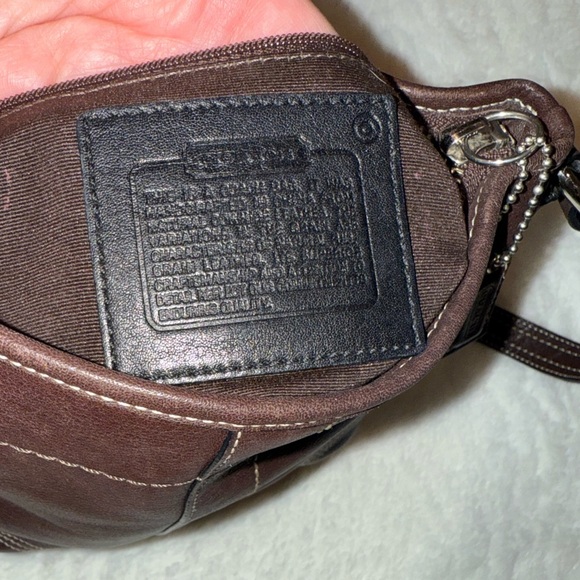 Coach Dark Brown Leather Crossbody Bag - Picture 6 of 10